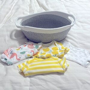 NWT - Basket & Carters Onesie Bundle - 3-6 Months